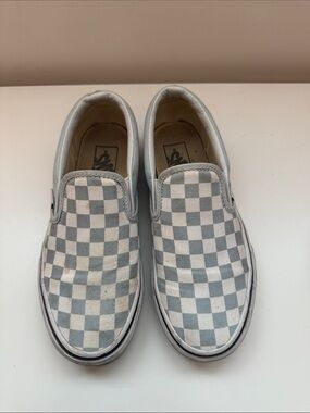 Vans slip on checkered sneakers